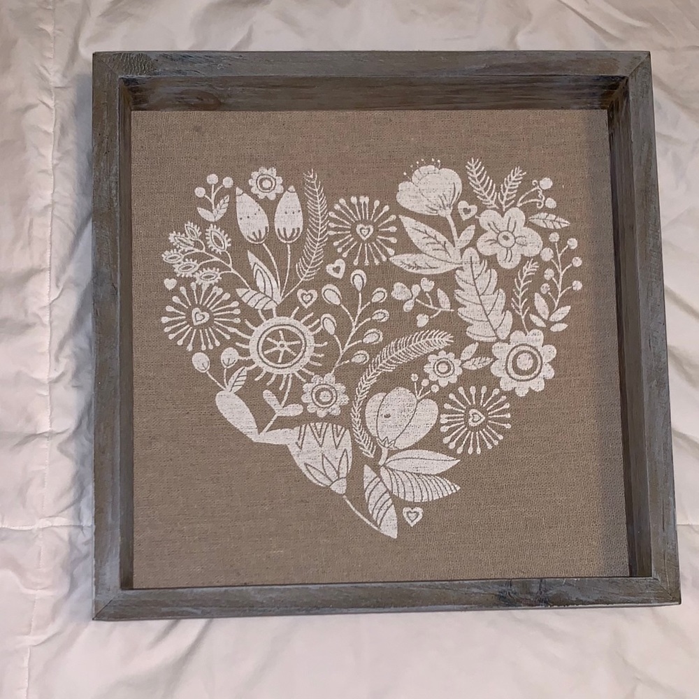 ❤️ Heart and flower 🌸 wall art